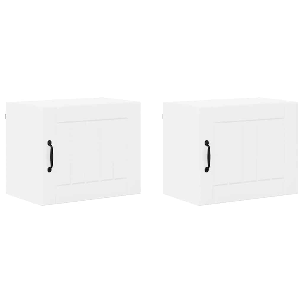 Küchenhängeschrank 2 pcs Hochglanz Weiß 50 x 31 x 40 cm
